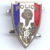 Police, RF, bonnet phrygien, insigne képi, estampé, émail