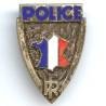 Police, RF, carte de France, insigne de képi, molette