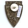 Police, RF, carte de France, insigne de képi, molette