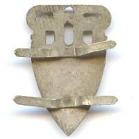 PP Paris, insigne de casquette, émail, 35x23, 4 pattes