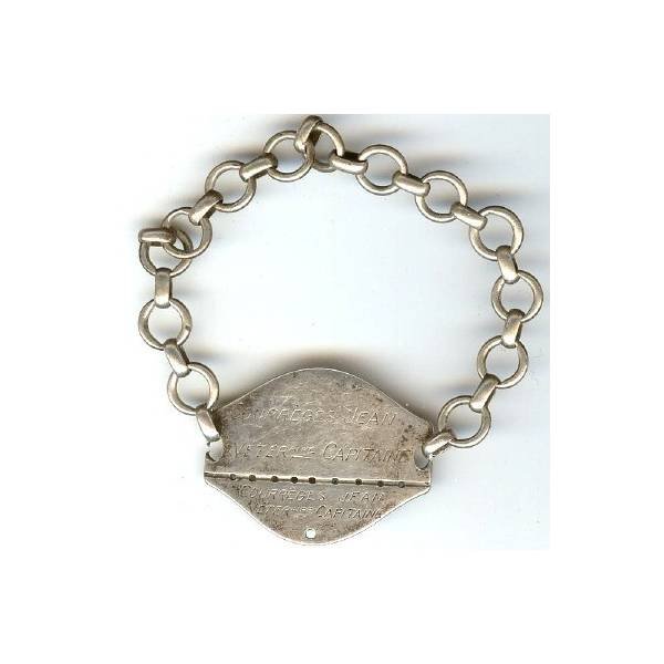 En argent , Plaque d'Identité Capitaine Vétérinaire Courrèges