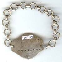 En argent , Plaque d'Identité Capitaine Vétérinaire Courrèges