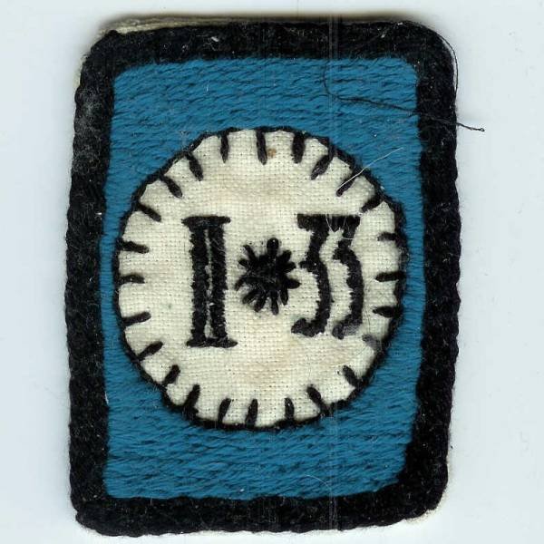 Insigne tissu II * 33 ?, brodé main, 72x95