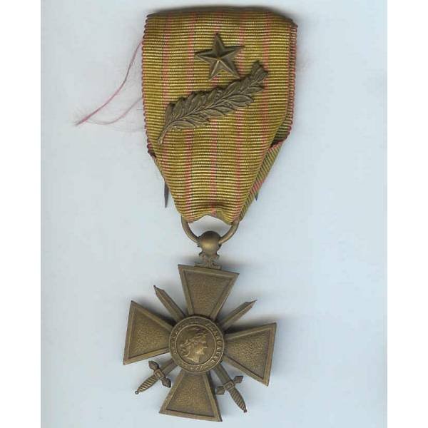 Croix de Guerre 1914-1917, 1 palme, 1 étoile
