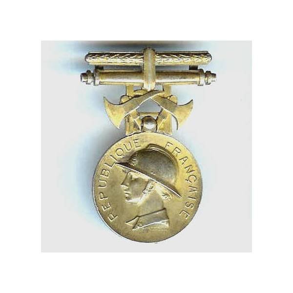 Méd. d' Honneur Sap.Pompiers, vermeil, Bazor 1935, sans rub