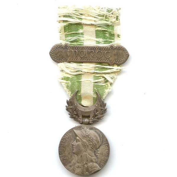Médaille du Maroc, barette Maroc, Lemaire, ruban détruit