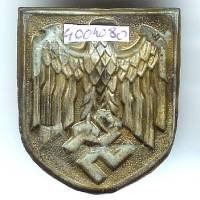 Aigle pour casque colonial allemand WW2 , 36x41, sans attache, patiné