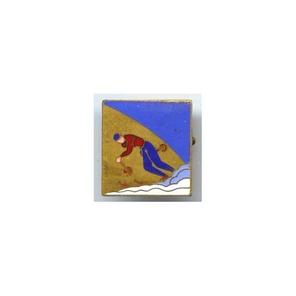 Insigne de ski, émail, 23x25, made in France