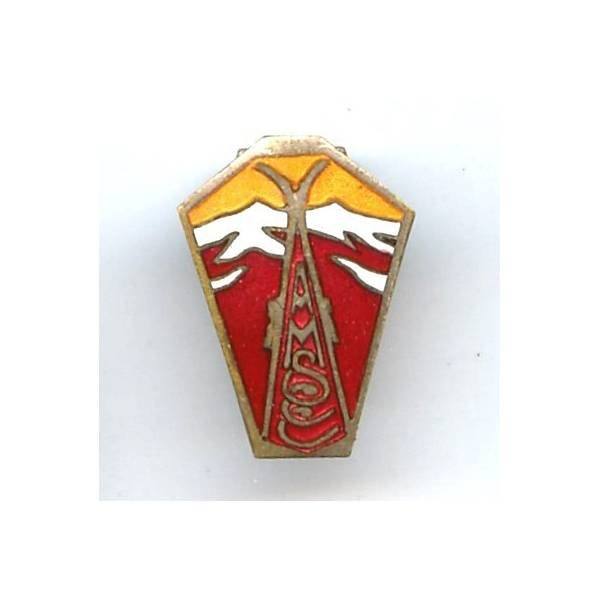 AMSCC, émail, miniature, 20 mm, attache à patin