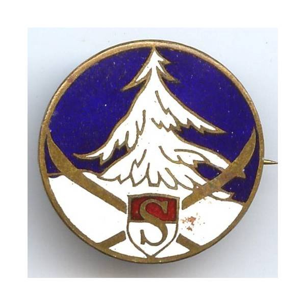 Insigne ski, sapin blanc, d 28 mm