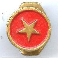 Etoile rouge, d 12, peint,...