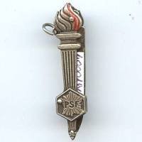 Parti Social Français, pendentif canif, 40 mm (s'ouvre)