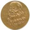 Léonard de Vinci , signée R Joly, 82 mm, bronze 19