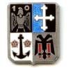 En argent , 10° Régiment du Génie , écu, attache meulée