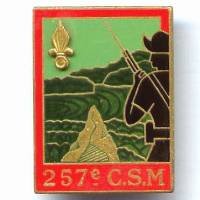 257° Compagnie de Supplétifs Militaires  (2 / 3° REI, 1 / 6° RTA) , boléro oblong, retirage 75