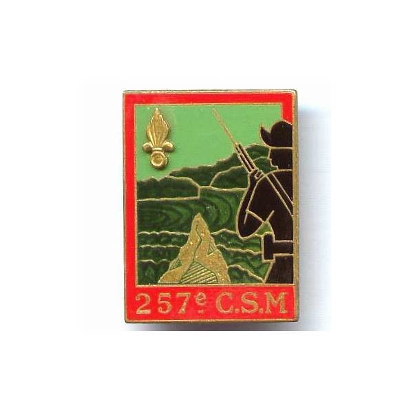 257° Compagnie de Supplétifs Militaires  (2 / 3° REI, 1 / 6° RTA) , boléro oblong, retirage 75