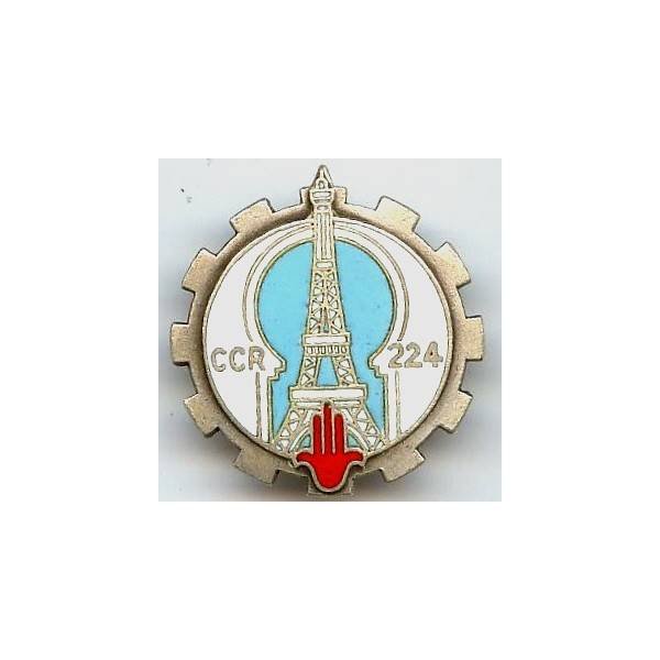 224° Cie de Circulation Routière, émail, dos guilloché