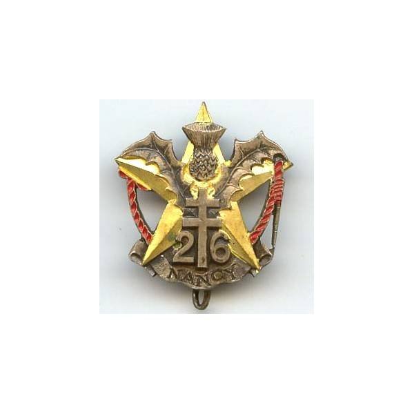 26° Régiment d'Infanterie , fourragère peinte, gros boléro lisse