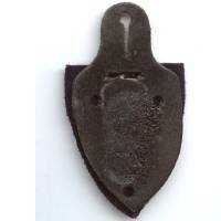 Police Parisienne, insigne col monté sur cuir, fils argent