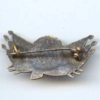 Insigne buste de Joffre sur 6 drapeaux émaillés