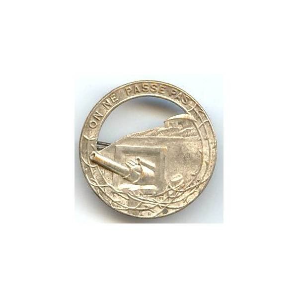 Ligne Maginot, canon à gauche, argenté, épingle pivot