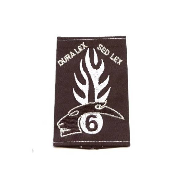 6° Régiment Etranger de Génie , passant d'épaule brodé DURA LEX SED LEX