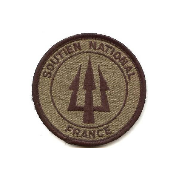 Soutien National  Trident  France , patch 76 mm sur Velcros