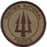 Soutien National  Trident  France , patch 76 mm sur Velcros