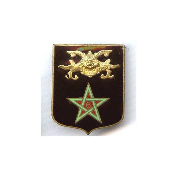 6° Régiment de Spahis Marocains en Extrême-Orient , dos lisse, infime écaille à 13 h
