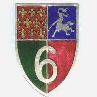 6° Rgt de Dragons, écu...