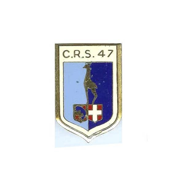 CRS 47 Grenoble, émail à froid, épingle et boléro allongé