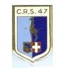 CRS 47 Grenoble, émail à froid, épingle et boléro allongé