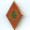 4° Régiment de Cuirassiers , la reine cavalerie, losange, émail, dos grenu, attache cassée, à nettoyer