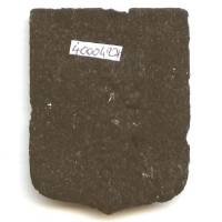 Insigne en cuir peint frappé "malgré" , 46x60, sur feutre