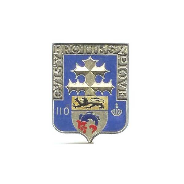 110° Régiment d' Infanterie, épingle sertie