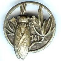 141° Régiment d'Infanterie Alpine / 3° Bataillon , rond, cigale, sans 3, diamètre 30