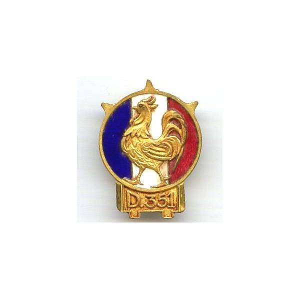 Dragueur 351  (Perce-Neige  1944-60) , coq, boléro oxydé