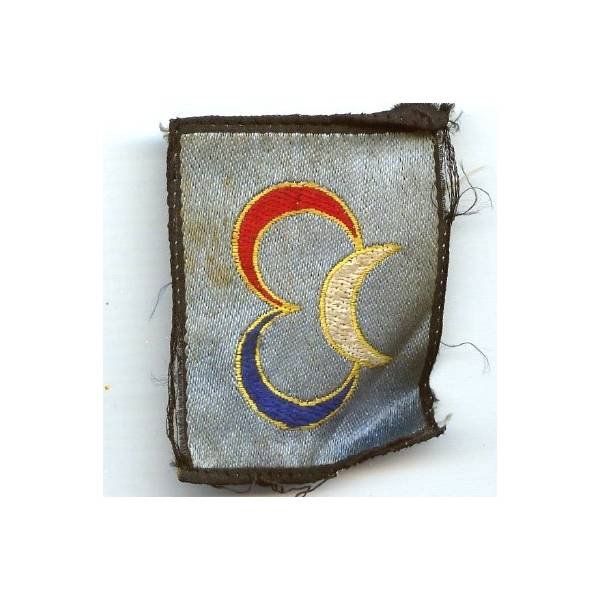 3° Division d'Infanterie Algérienne , rectangle tissu soie brodée, 55x65