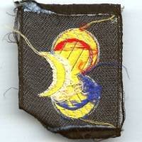 3° Division d'Infanterie Algérienne , rectangle tissu soie brodée, 55x65