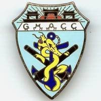 Groupe Mixte d' Artillerie Coloniale de Chine , dragon jaune, émail, retirage du Moyen-Orient