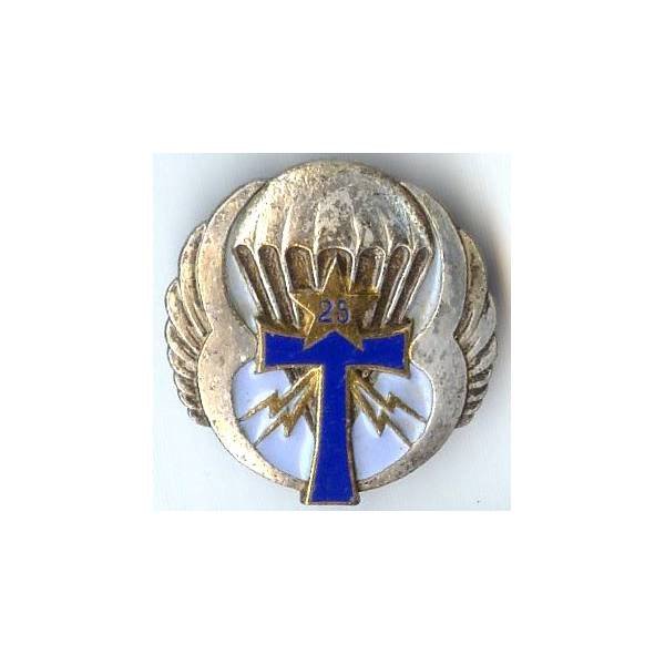 Compagnie de Transmissions de la 25° Division Parachutiste , avec 25, dos guilloché