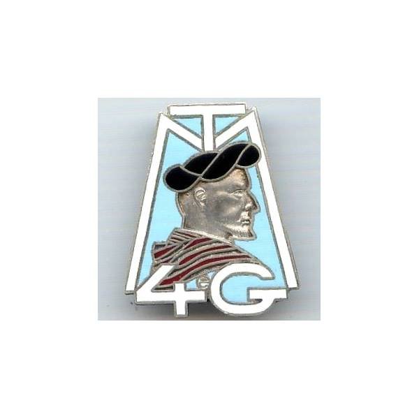 4° Groupement de Tabors Marocains , bleu et argenté, plis obliques