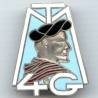 4° Groupement de Tabors Marocains , bleu et argenté, plis obliques