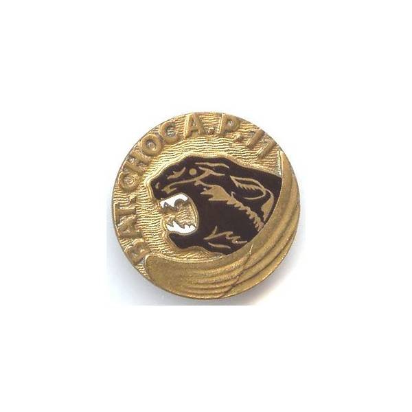 11° Bataillon de Choc Aéroporté  (BCAP 11) , tête de panthère noire, dos lisse, boléros D