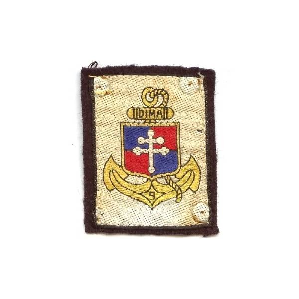 9° Division d' Infanterie de Marine, tissu 52x74, trace de marquage de punaise