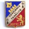 302° Rgt d' Infanterie , "confiance et tenacité" , 2 anneaux