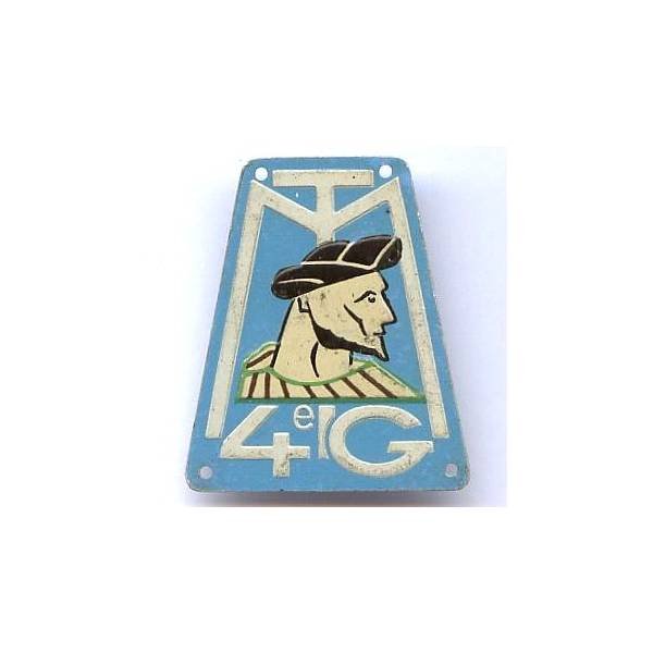 4° Groupement de Tabors Marocains ,  trous de couture, estampé, aluminium peint