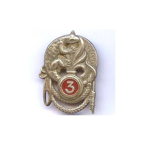 3° Régiment Etranger d'Infanterie , salamandre, ajouré, peint