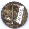5° Régiment du Génie , locomotive, 1889, rond, tout métal, patiné