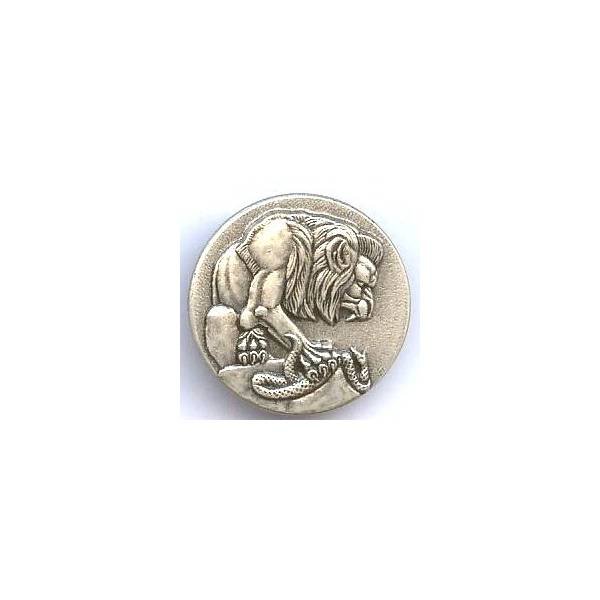 Sécurité Militaire , lion et serpent argentés